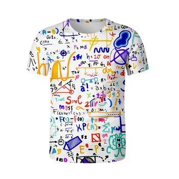 Novi Modni Zabavna Matematička Formula, Ljetna 3d Majica za Muškarce, Vanjska Odjeća Оверсайз, Soft-Matematički Odjeća za Entuzijaste Top Plus Veličine