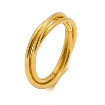 Uživo Prsten Za Žene, Zlatni Set od 3 Međusobno povezanih Prstenova, Nakit od nehrđajućeg Čelika, Izaziva Zabrinutost