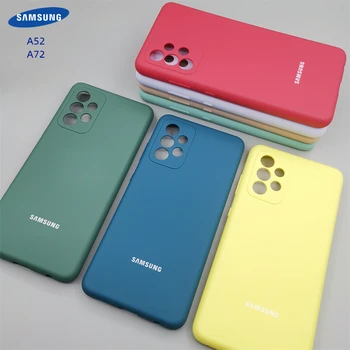 Samsung Galaxy A52 A72 4G 5G Torbica Silky Silikonska Torbica Mekana na Dodir Stražnji Zaštitni poklopac Originalni Tekući Silikon Za A72 4G 5G