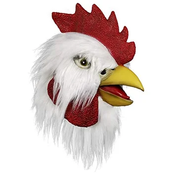 Lateks maska životinja Na Halloween Sprave za Kostim Stranke Pijetao Cosplay Rekvizite pribor piletina maska jednodijelni
