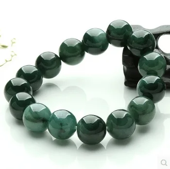 Prirodni zeleni žad narukvica s perlicama Emerald jadeit smaragd narukvice, ručni rad za žene i muškarce žad narukvica