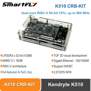 Smartfly Kendryte K510 CRB-KIT 64-bitni procesor RISC-V od 800 Mhz s 2,5 VRHOVA s podrškom za duboko učenje INT8 3D TOF AI s tri ulaza za kamere