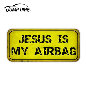 JumpTime 13x4,8 cm Isus-moj zračni jastuk, auto naljepnice, Zabavna naljepnica, vodootporan vinil materijal, Dekoracija Prozora