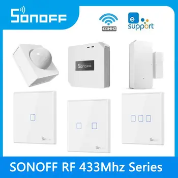 SONOFF RF 433 Mhz T2 EU 86 Vrstu Ljepljive prekidač/PIR3 PIR detektor pokreta/DW2 Vrata-Prozor senzor Prekidač/RF Most R2 433 WIFI Inteligentni hub