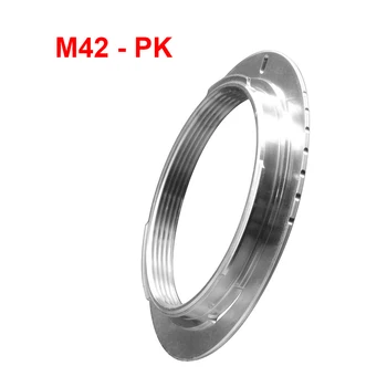 Prijelazni prsten za pričvršćivanje M42-PK Macro Silver za objektiv s vijčanim učvršćenjem M42 (42x1 mm) na fotoaparat Pentax K PK mount