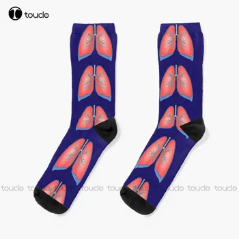 Anatomski čarapa - Par Lakih Čarape za djevojčice Bijele Čarape Božićni Novogodišnji Poklon 360 ° Digitalni Tisak Personalizirane Običaj Žene Muškarci