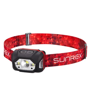 SUNREE Smart-Touch Налобная reflektor s Visokim Kapacitetom od 440ЛМ, Izlazna USB Punjenje, Vodootporan prednji far za Pješačenje ,