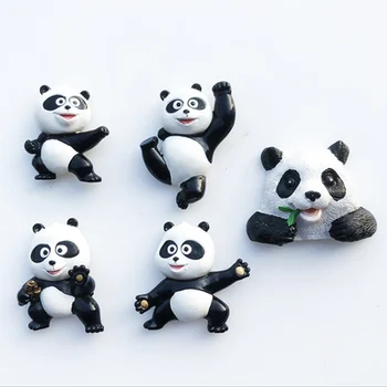 Panda Putovanja Turizam Suvenir 3D Smole Magnet Za Hladnjak Naljepnice za Ukras Kuće Obrt Isporuke