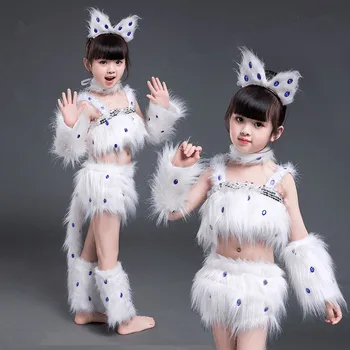 cosplay bijelog mačka za djevojke, seksi kostime za косплея djevojke-mačke, kostime za косплея djevojke-lisica, plesne kostime životinja za djecu, cosplay na Noć vještica