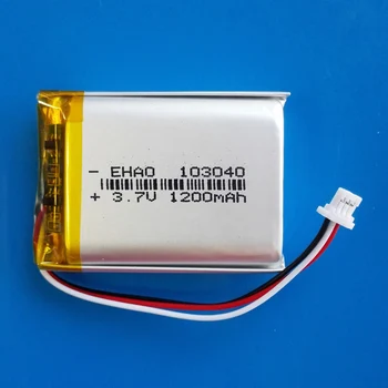3,7 1200 mah lipo polimer litij baterija baterija baterija baterija baterija + JST 1,0 mm 3pin priključak za MP3 GPS DVD snimač slušalice skladište 103040