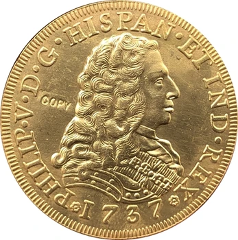 Portugal 1737 8 Eskudo ili primjerak kovanice Filipa V