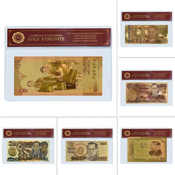 WR Tajland 24 Do Zlatne Folije Novčanica s Банкнотами Album 1000 Lažne Novčanice Bill Novac Kolekcija za Poslovni Poklon Дропшиппинг