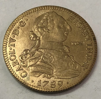 1789 Kolumbija 8 Eskudo - Zlatnu kopiju novčić Carlos III