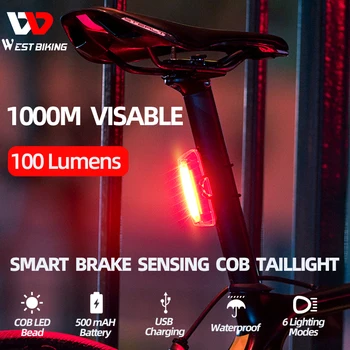 Biciklistička Fenjer Smart Auto Brake Sensing Vodootporan USB Punjiva 1000 Vidljiva LED Biciklistička Svjetiljke Pribor Za Bicikl dugo Svjetlo