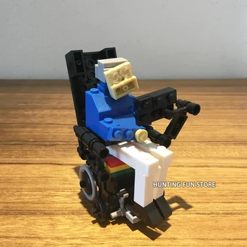 MOC Skup Stephen Hawking Kreativni Zbirka Poznati Znanstvenik Lik DIY Gradivni Blokovi Igračke za Djecu Učenika Jedinstveni Dar