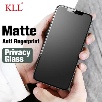 Privatnost Bez otisaka prstiju Mat Kaljeno Staklo za iPhone X 7 8 6s Plus Zaštitna Folija za ekran za iphone XS XR 11 13 12 Pro max Spyware staklo