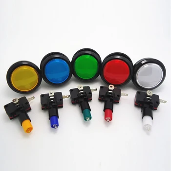 5 kom./lot 60 mm Male led arkadna gumb s pozadinskim osvjetljenjem s Микропереключателем Za JAMMA MAME dostupan u 5 boja