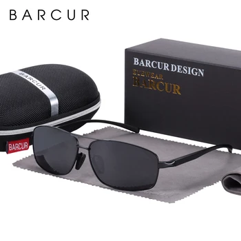 BARCUR Vintage Retro Marke Dizajner Muške Polarizirane Sunčane Naočale Trg Klasične Muške Sunčane naočale UV400