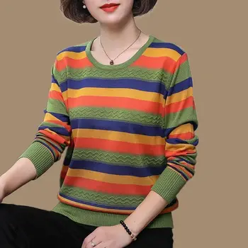 2022 Proljeće-Jesen Modni Kukičane Majice na Tanke Trake, Ženska Odjeća, Korejski Univerzalne Pulover Okruglog Izreza i djela, t-shirt