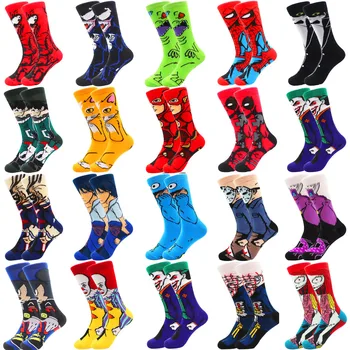 2022 Topla Rasprodaja Marvel Anime muške čarape ženske Duge Čarape, Muške Golfs Cosplay Čarape Do Kavijara Za Odrasle Hip-Hop Identitet Hip-Hop Čarape