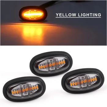 3pcs Raptor Stil Dimljeni Objektiv Amber LED Prednja Rešetka Navigacijska Svjetla Mogao Upozorenja u Široko Kolo Obrva Lampa Za Ford F150